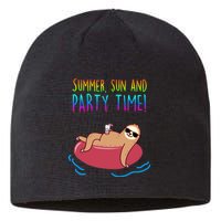 Summer Sun And Party Time Sloth Loungin Sustainable Beanie