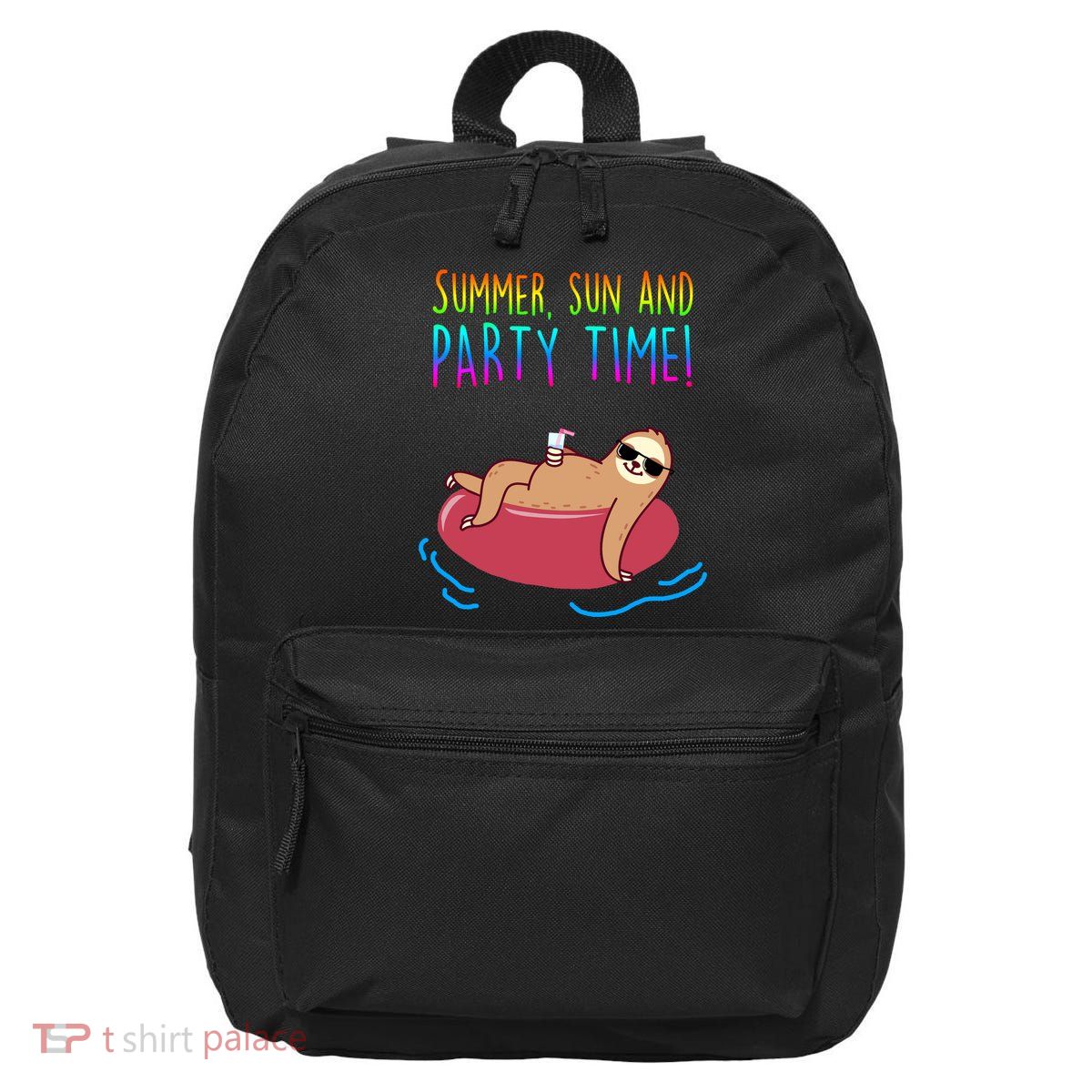 Summer Sun And Party Time Sloth Loungin 16 in Basic Backpack
