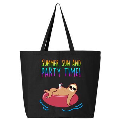 Summer Sun And Party Time Sloth Loungin 25L Jumbo Tote