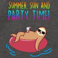Summer Sun And Party Time Sloth Loungin Vector Backpack