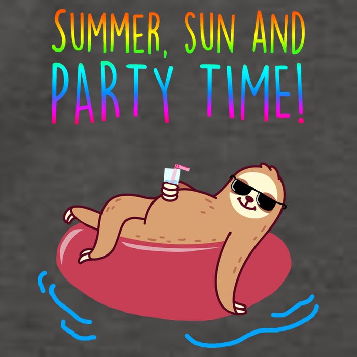 Summer Sun And Party Time Sloth Loungin Vector Backpack