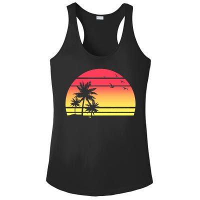 Summer Sunset Ladies PosiCharge Competitor Racerback Tank