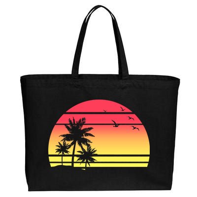 Summer Sunset Cotton Canvas Jumbo Tote