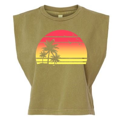 Summer Sunset Garment-Dyed Women's Muscle Tee