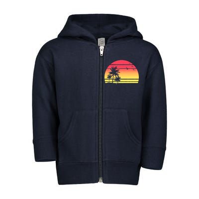 Summer Sunset Toddler Zip Fleece Hoodie