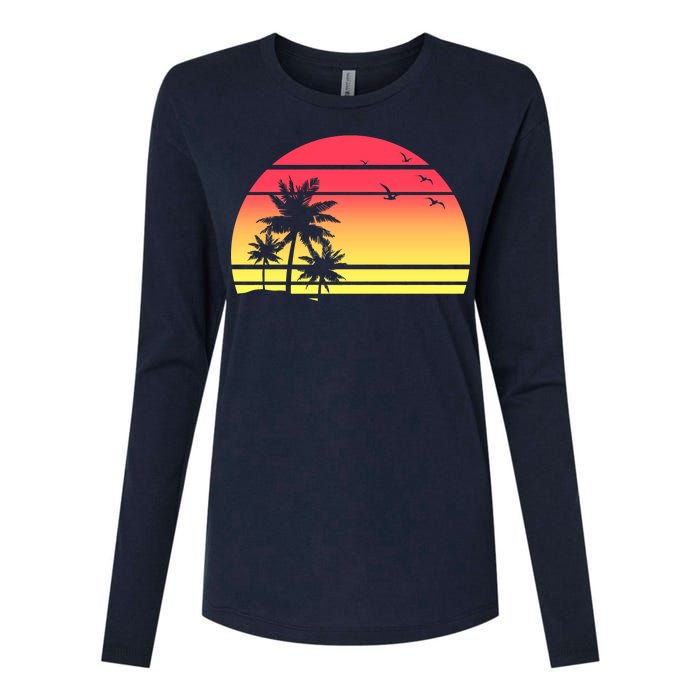 Summer Sunset Womens Cotton Relaxed Long Sleeve T-Shirt