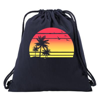 Summer Sunset Drawstring Bag