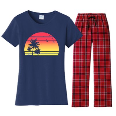 Summer Sunset Women's Flannel Pajama Set