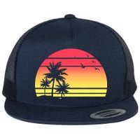 Summer Sunset Flat Bill Trucker Hat