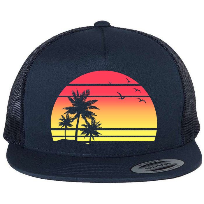 Summer Sunset Flat Bill Trucker Hat