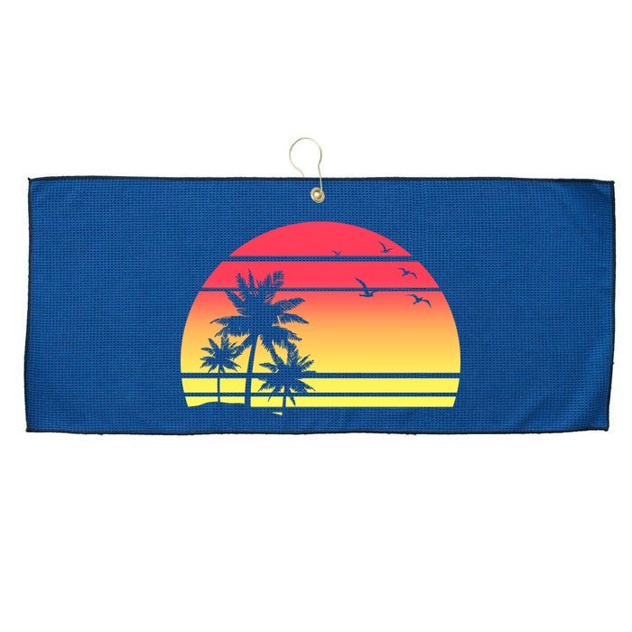 Summer Sunset Large Microfiber Waffle Golf Towel