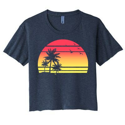 Summer Sunset Women's Crop Top Tee