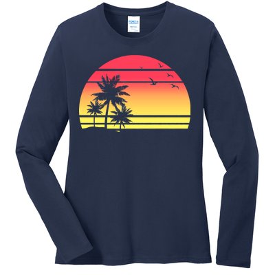 Summer Sunset Ladies Long Sleeve Shirt