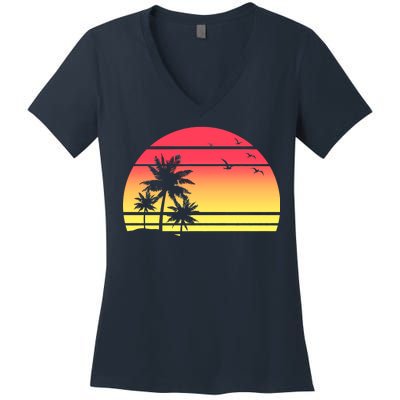 Summer Sunset Women's V-Neck T-Shirt