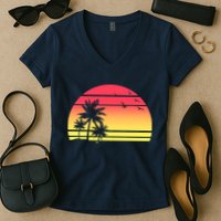 Summer Sunset Women's V-Neck T-Shirt