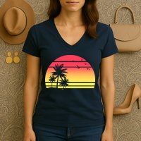 Summer Sunset Women's V-Neck T-Shirt