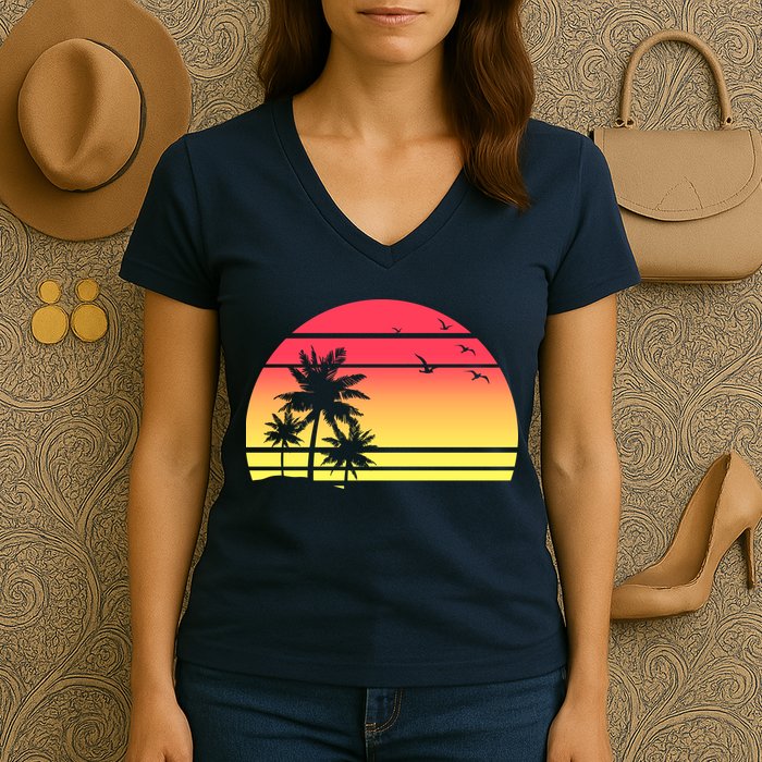 Summer Sunset Women's V-Neck T-Shirt