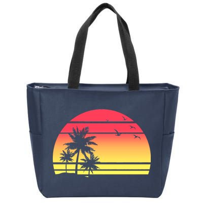 Summer Sunset Zip Tote Bag