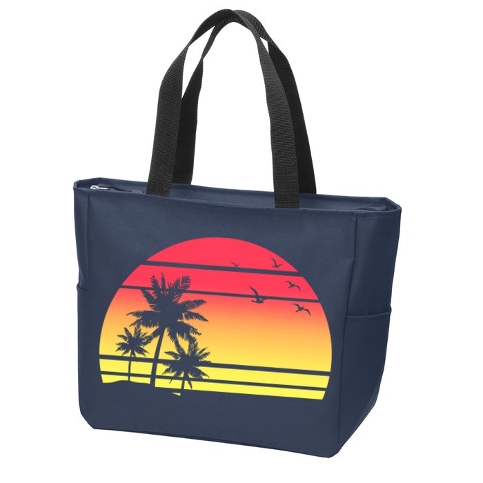 Summer Sunset Zip Tote Bag
