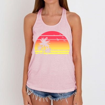 Summer Sunset Women's Knotted Racerback Tank