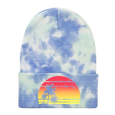 Summer Sunset Tie Dye 12in Knit Beanie