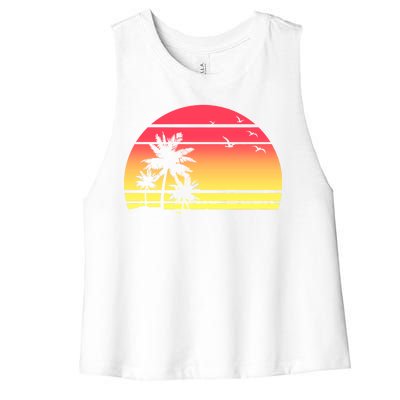 Summer Sunset Women's Racerback Cropped Tank