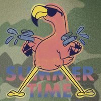 Summer Time Flamingo Legacy Tie Dye Trucker Hat