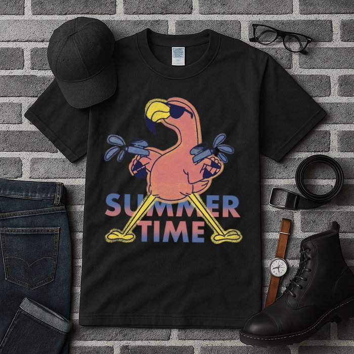 Summer Time Flamingo Tall T-Shirt