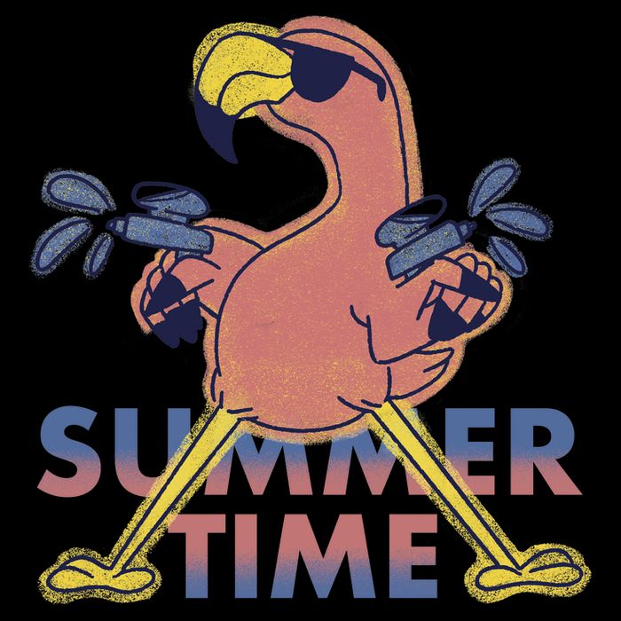 Summer Time Flamingo Tall T-Shirt