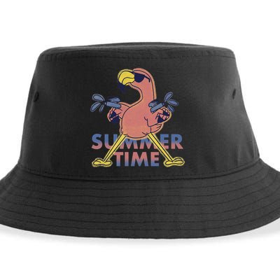 Summer Time Flamingo Sustainable Bucket Hat