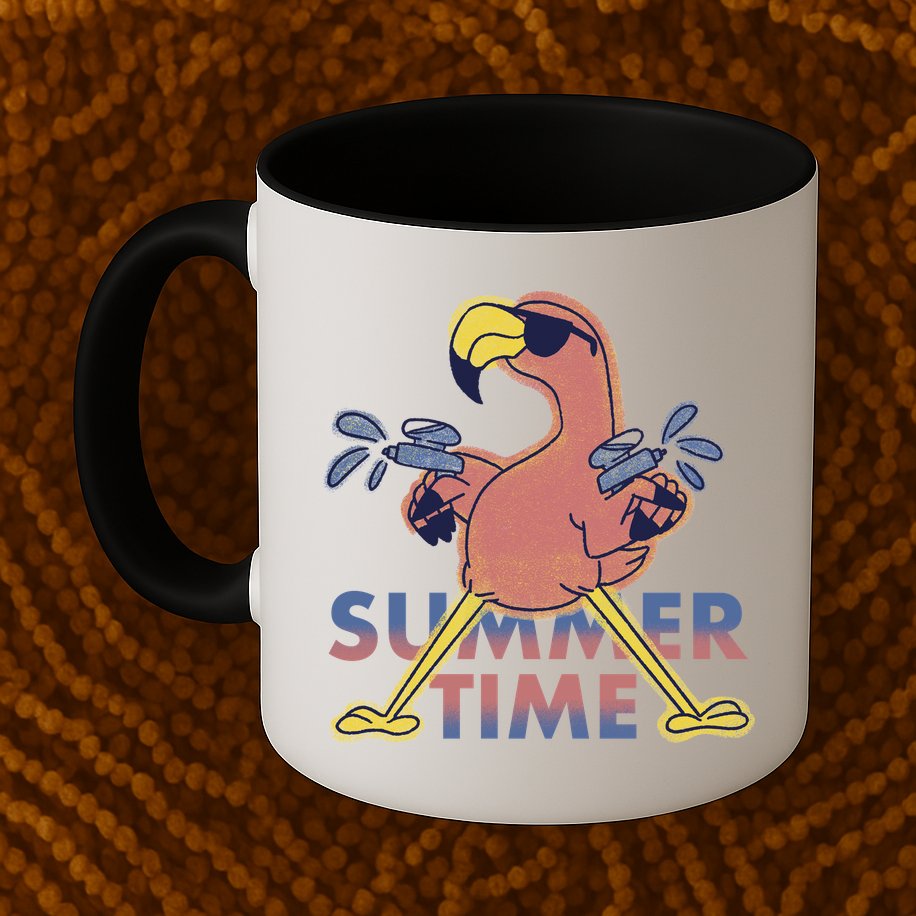 Summer Time Flamingo Mug