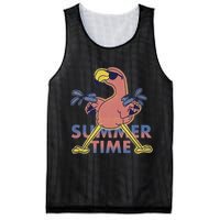 Summer Time Flamingo Mesh Reversible Basketball Jersey Tank