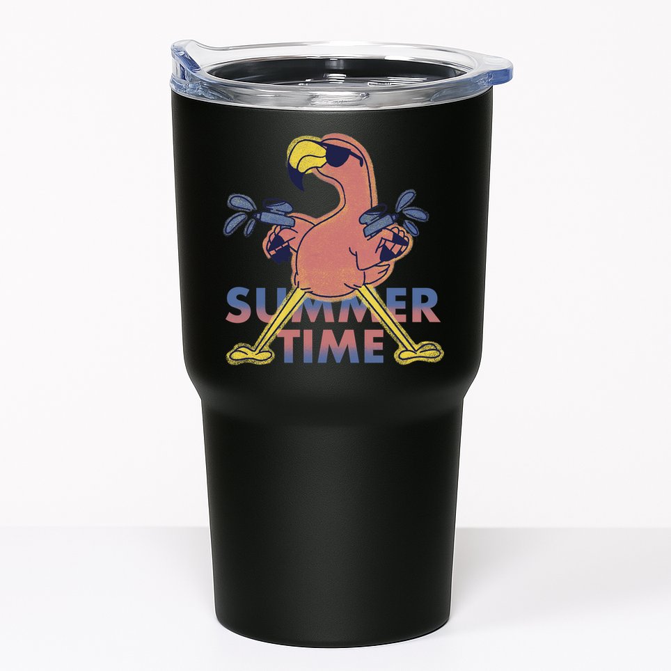 Summer Time Flamingo Tumbler
