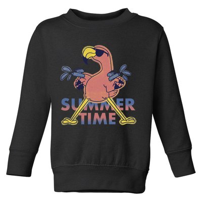 Summer Time Flamingo Toddler Sweatshirt