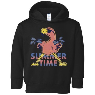 Summer Time Flamingo Toddler Hoodie