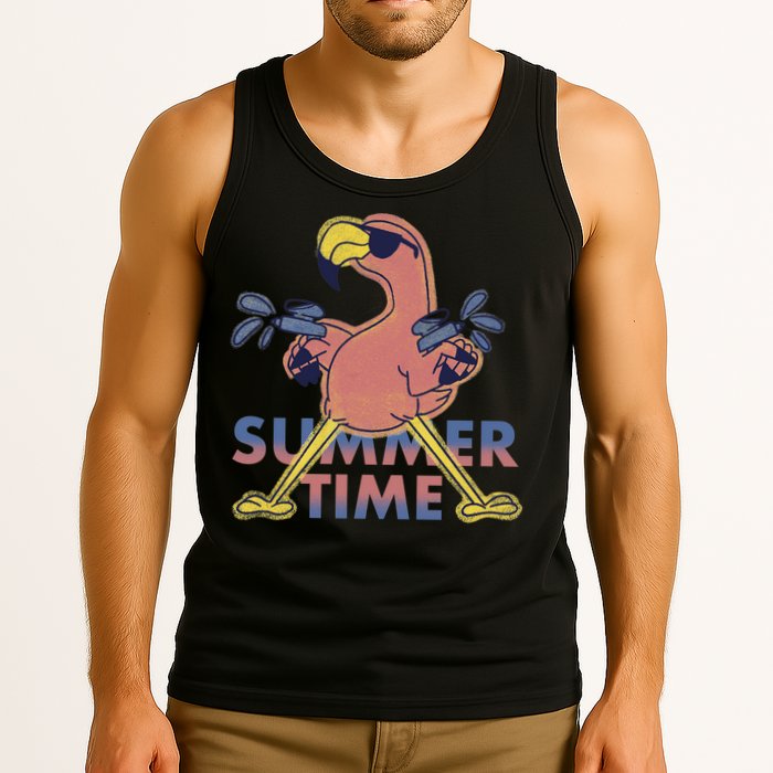 Summer Time Flamingo Tank Top