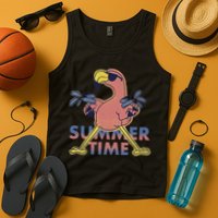 Summer Time Flamingo Tank Top