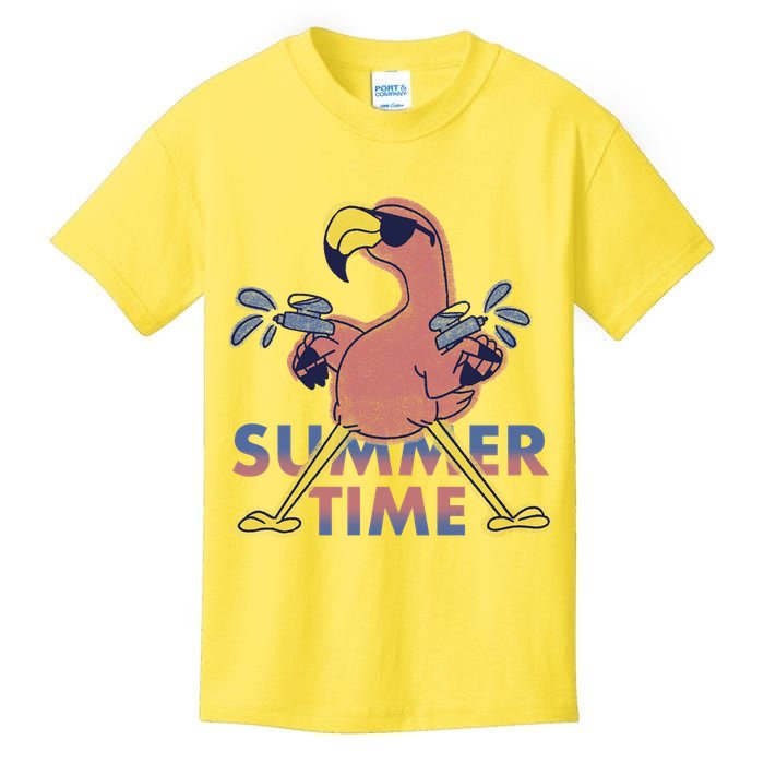 Summer Time Flamingo Kids T-Shirt