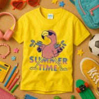 Summer Time Flamingo Kids T-Shirt