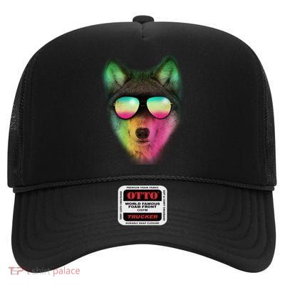 Summer Wolf High Crown Mesh Back Trucker Hat