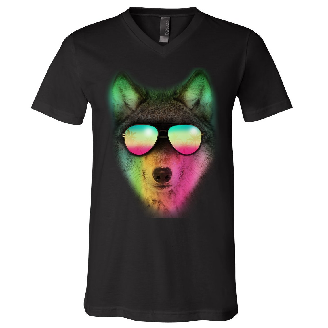 Summer Wolf V-Neck T-Shirt