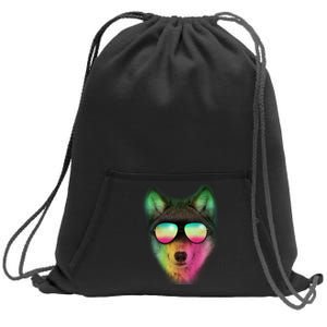 Summer Wolf Sweatshirt Cinch Pack Bag