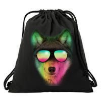 Summer Wolf Drawstring Bag