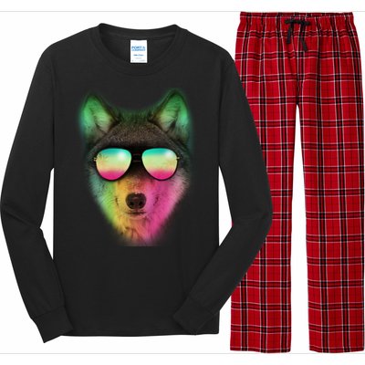 Summer Wolf Long Sleeve Pajama Set