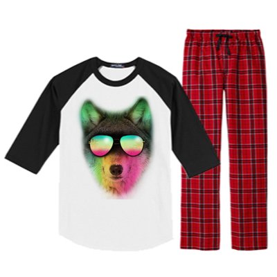 Summer Wolf Raglan Sleeve Pajama Set