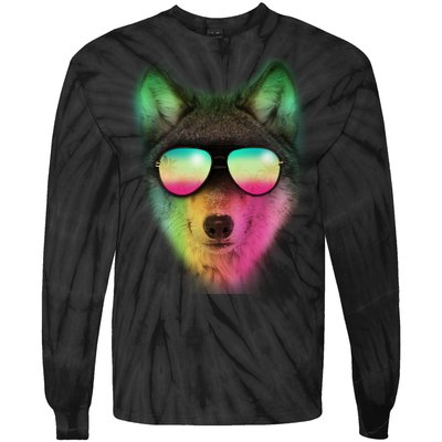 Summer Wolf Tie-Dye Long Sleeve Shirt