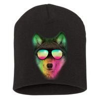 Summer Wolf Short Acrylic Beanie