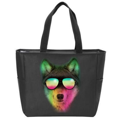 Summer Wolf Zip Tote Bag