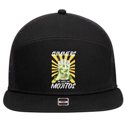 Summers Are Made For Mojitos 7 Panel Mesh Trucker Snapback Hat