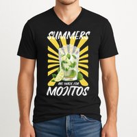 Summers Are Made For Mojitos V-Neck T-Shirt
